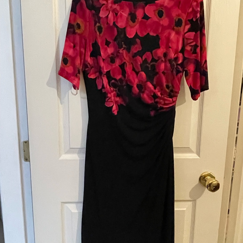 Ralph Lauren Black Dress with Red Floral Top